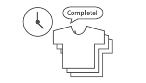 短時間で印刷を終えられる事を示す画像