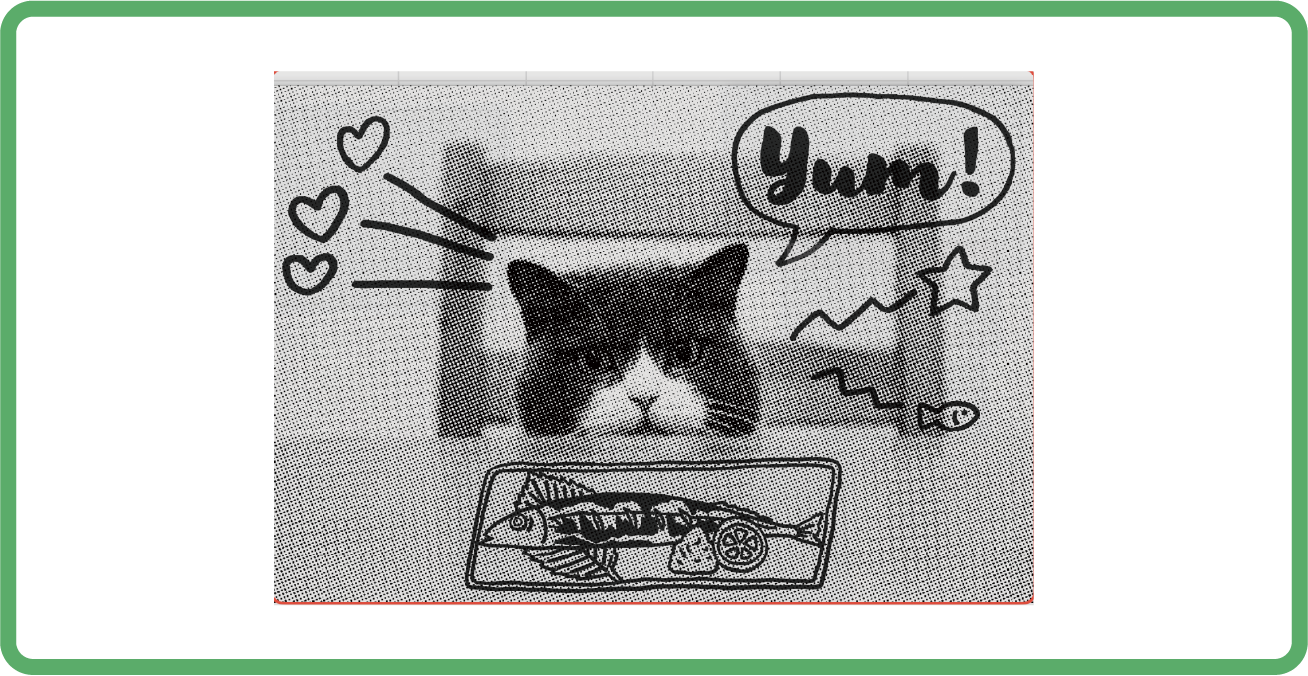 画像調整し製版データ完成