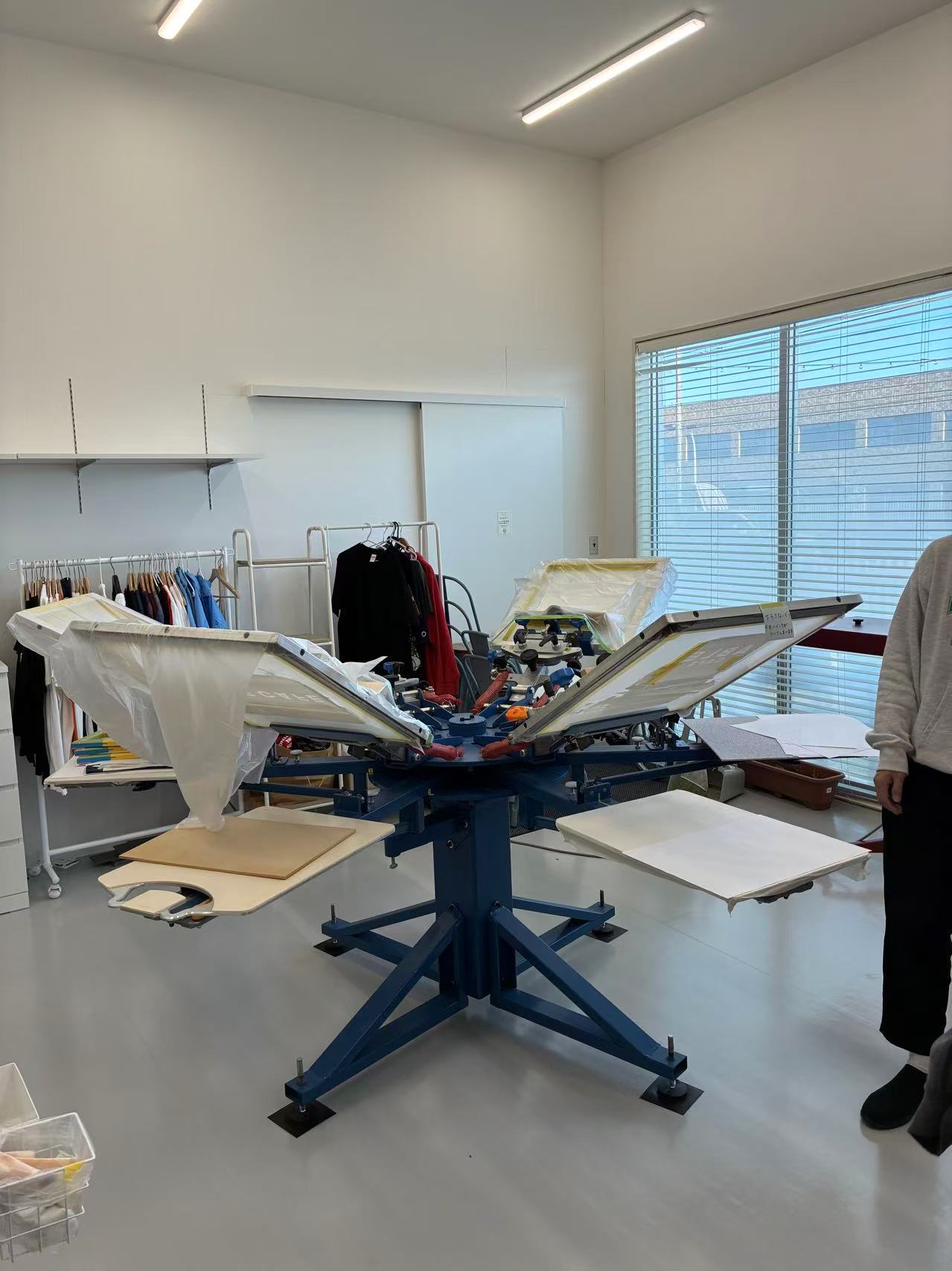 作業場の印刷機