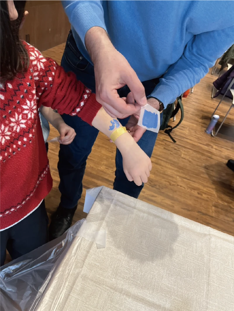 kitpas×GOCCOで腕にボディーペイント