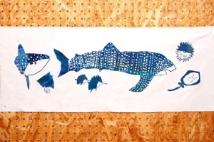 GP100_SeaCreatures Tenugui_mixcolor